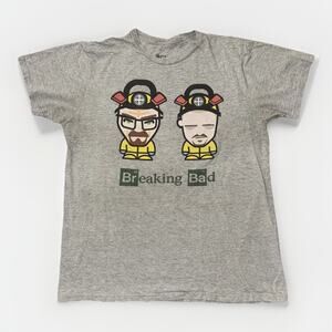 Breaking Bad Chibi Cartoon Tee Gray XL 22x27 Heisenberg Jesse Pinkman Distressed
